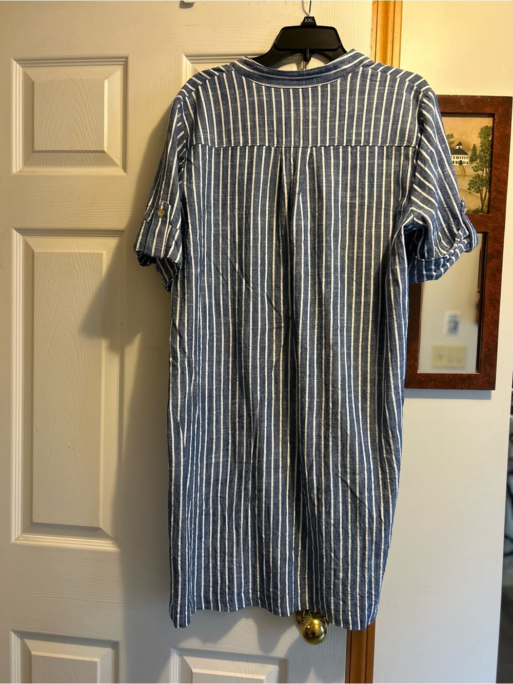 Anne Klein Navy & White Striped Dress sz16 - Picture 4 of 6
